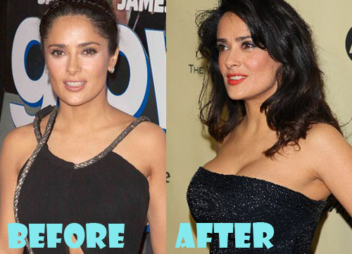 Salma Hayek Plastic Surgery Boob Job