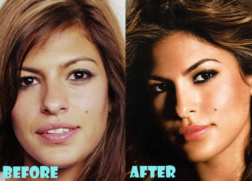 Eva Mendes Plastic Surgery Before and After Nose job
